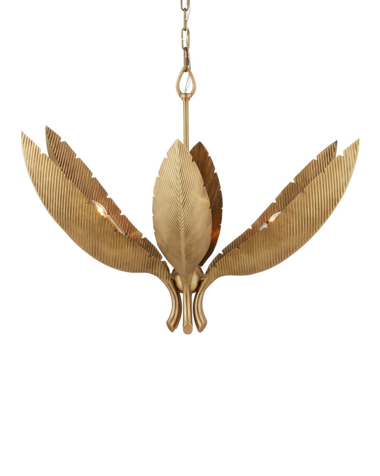 Bird of Paradise Brass Chandelier